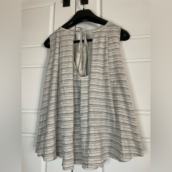 Free People Turn It Up Tank Top ivory and blue - Picture 9 of 10